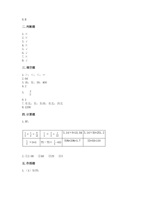 人教版六年级上册数学期中测试卷必考题.docx