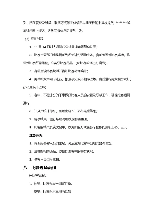 西安工程大学羽毛球比赛策划书