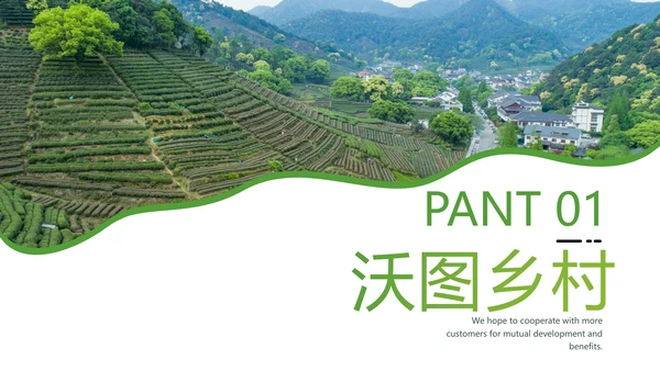 绿色乡村文化旅游新农村建设农业PPT模板