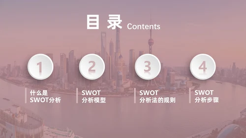 莫兰迪茶色商务SWOT分析培训PPT模板