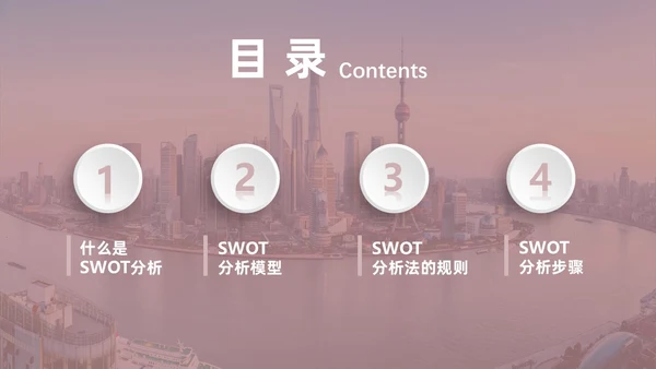 莫兰迪茶色商务SWOT分析培训PPT模板