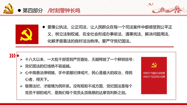 2020年全面从严治党党政党建支部团委学习政法系统廉政党课