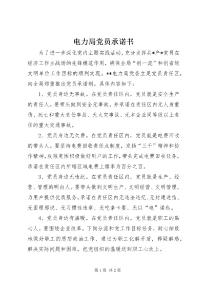 电力局党员承诺书.docx