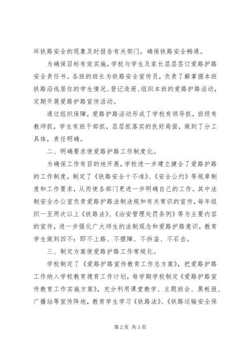 学校爱路护路活动汇报材料.docx