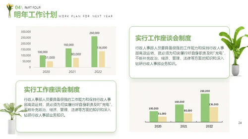 春天的花束简洁干净的通用汇报PPT模板