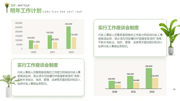 春天的花束简洁干净的通用汇报PPT模板