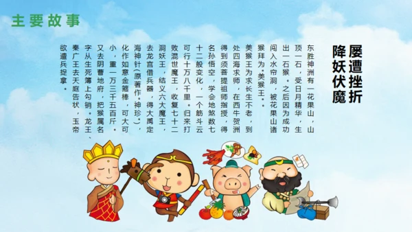 西游记故事介绍通用PPT模板