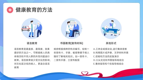 蓝色简约形状护理健康教育PPT课件护理查房