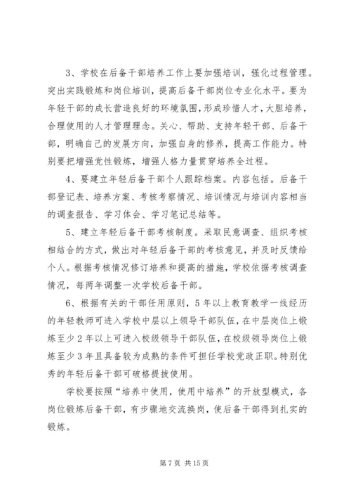 李子乡中心校培养后备干部工作计划.docx