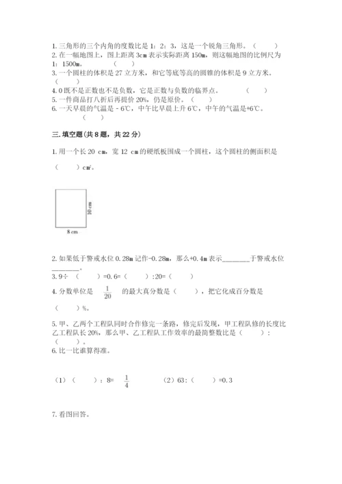成都市新都县六年级下册数学期末测试卷1套.docx