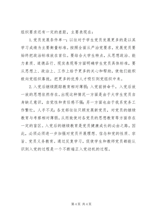 某院系党员发展工作自查报告.docx