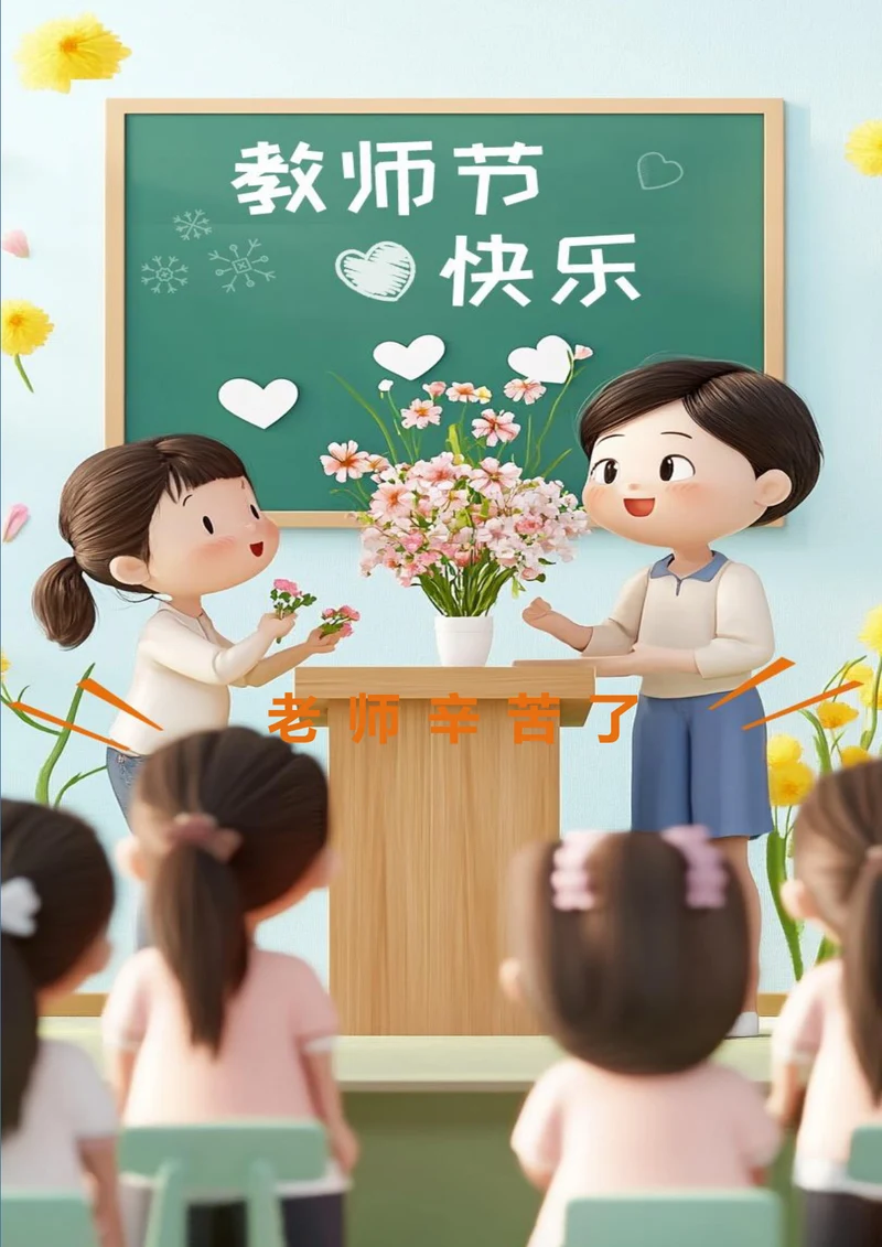 老师辛苦教师节海报