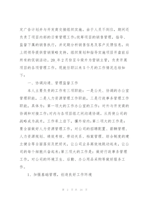 营销人员个人总结5篇.docx