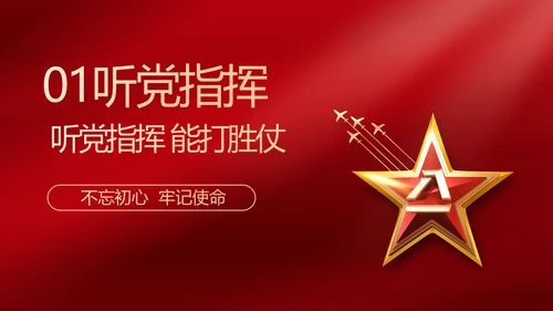 中国人民解放军部队军事动态PPT模板