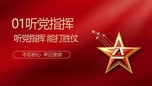 中国人民解放军部队军事动态PPT模板
