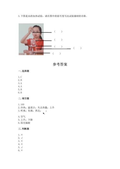 教科版三年级上册科学期末测试卷（典优）.docx