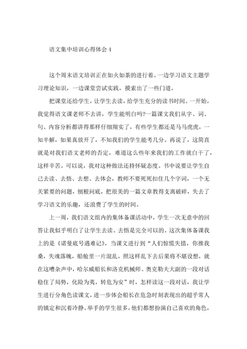 语文集中培训心得体会4篇.docx