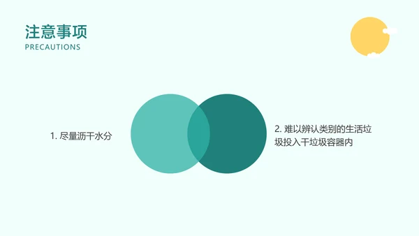 青色卡通风垃圾分类指南