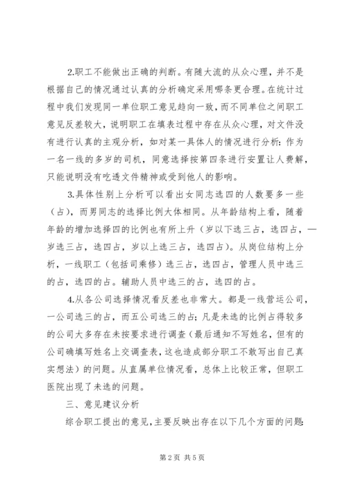 企业改制工作职工意向调查统计分析 (2).docx