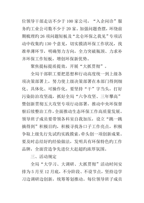 大学习大调研大抓落实活动实施专题方案六篇.docx