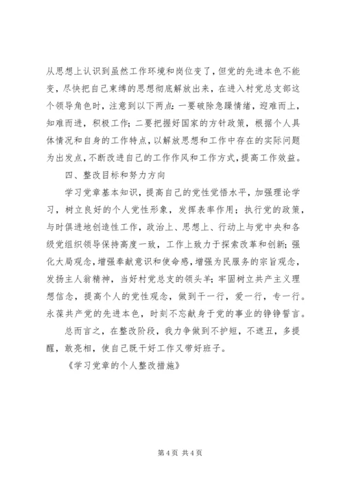 学习党章的个人整改措施 (3).docx