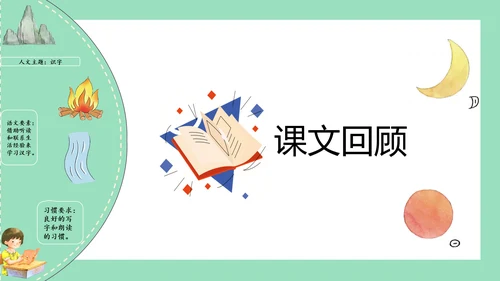 2023-2024学年统编版一年级语文上册第一单元（复习课件）