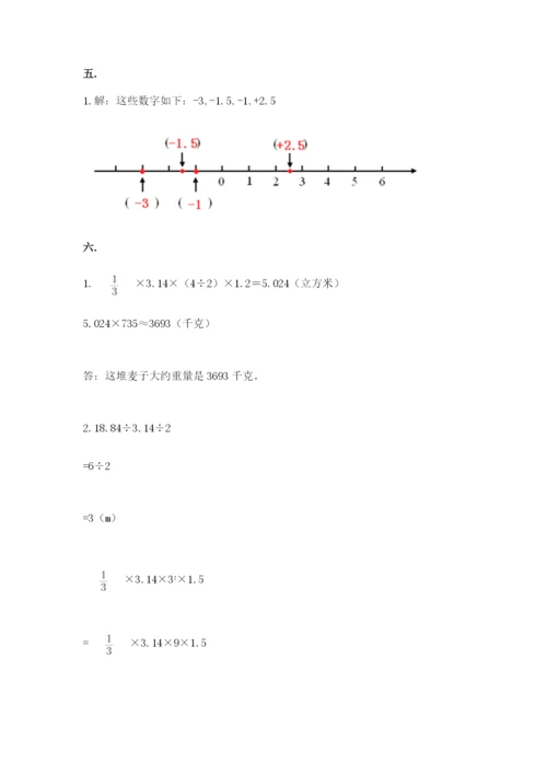 苏教版数学六年级下册试题期末模拟检测卷（研优卷）.docx