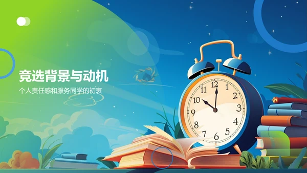蓝色手绘风班委竞选自我介绍PPT模板