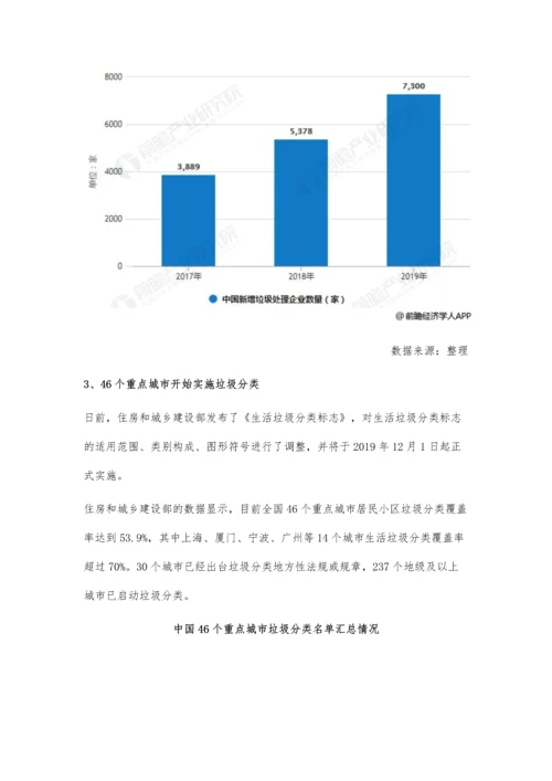 中国垃圾分类行业市场现状及发展前景分析-未来政策推动或将进入收费时代.docx