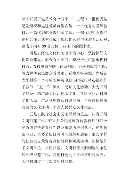 乡镇宣传的工作总结