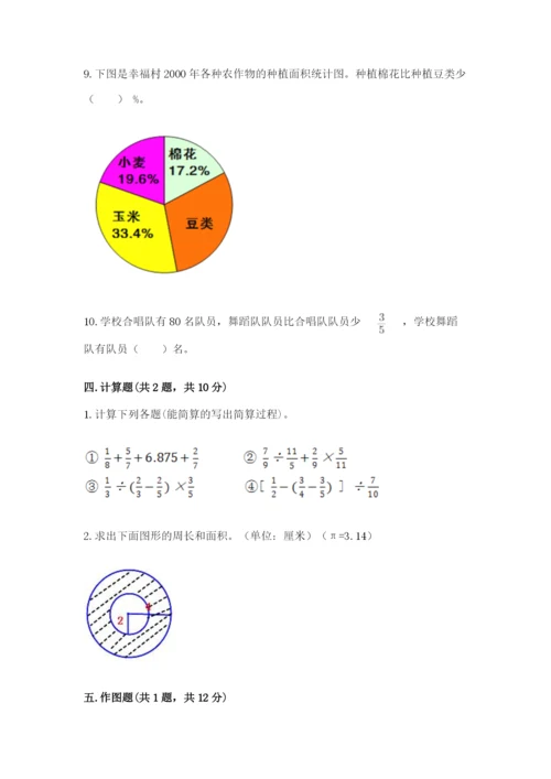 2022六年级上册数学期末测试卷及参考答案【培优】.docx