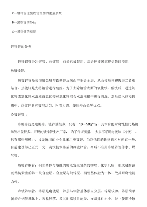 国标热镀锌钢管规格尺寸理论重量表.docx