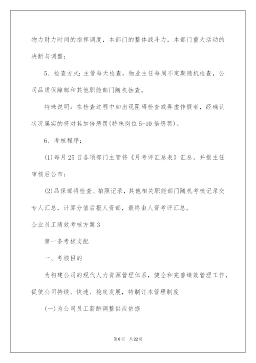 2022企业员工绩效考核方案.docx