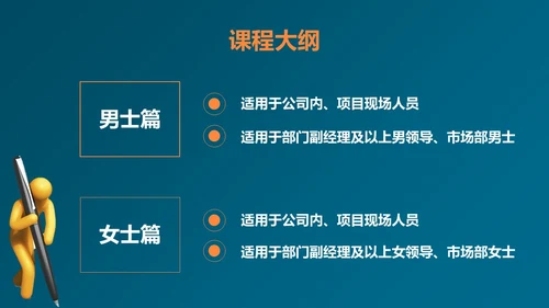 深青色简约商务着装礼仪新员工培训PPT模板礼仪培训