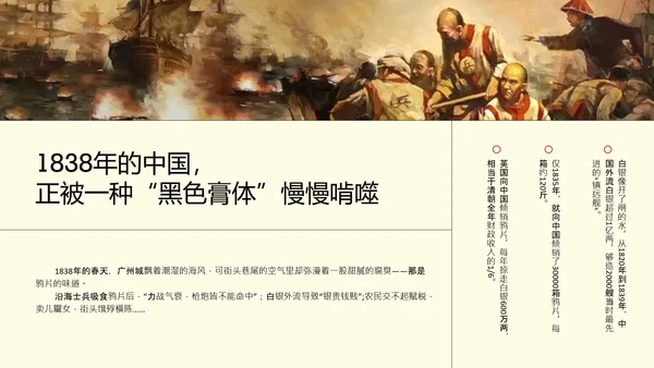中式复古线条风人物介绍林则徐PPT模板