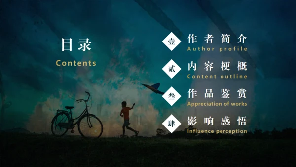 《追风筝的人》读书分享通用PPT模板