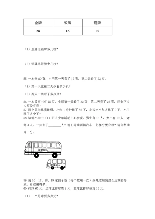 二年级上册数学应用题100道及参考答案（综合卷）.docx