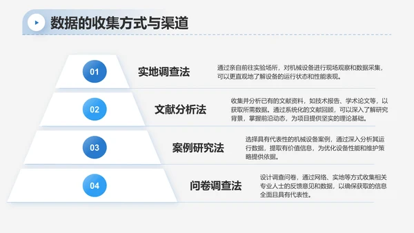 蓝色简约风机械专业学生开题答辩PPT模板