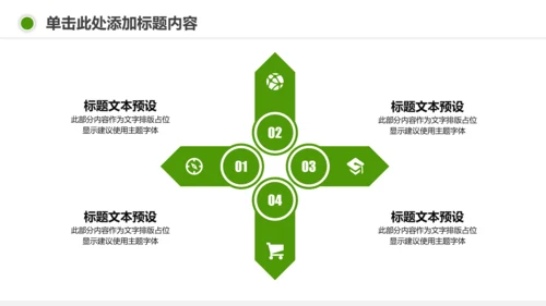扁平化绿色低碳环保公益生态文明PPT模板