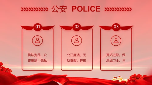 大气公安年终工作总结新年计划PPT