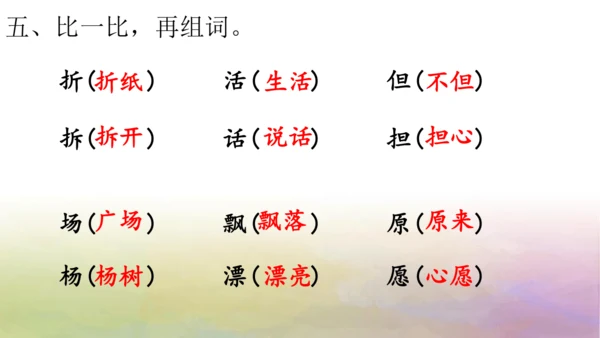 部编版二年级语文上册第八单元复习课件