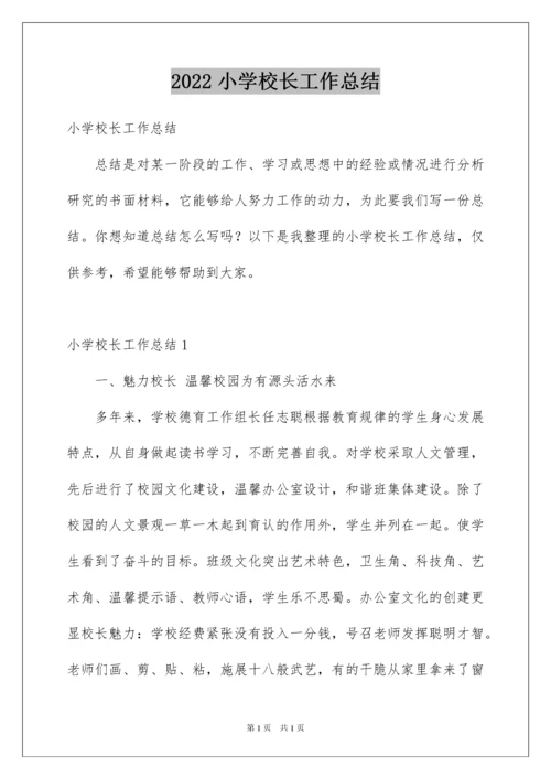 2022小学校长工作总结.docx