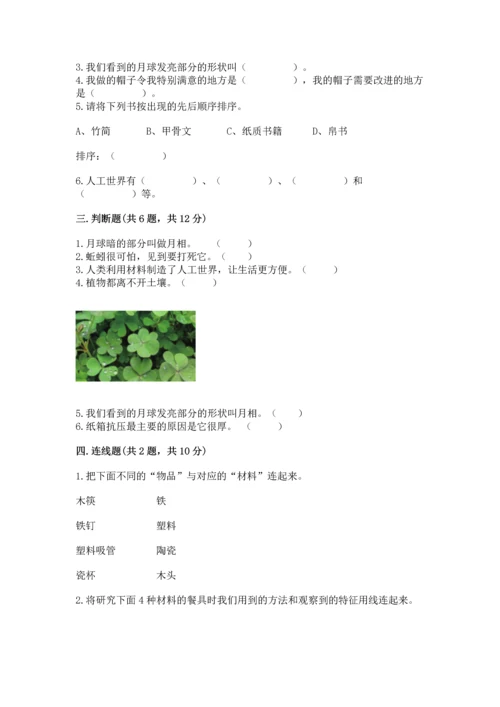 教科版科学二年级上册《期末测试卷》a4版打印.docx