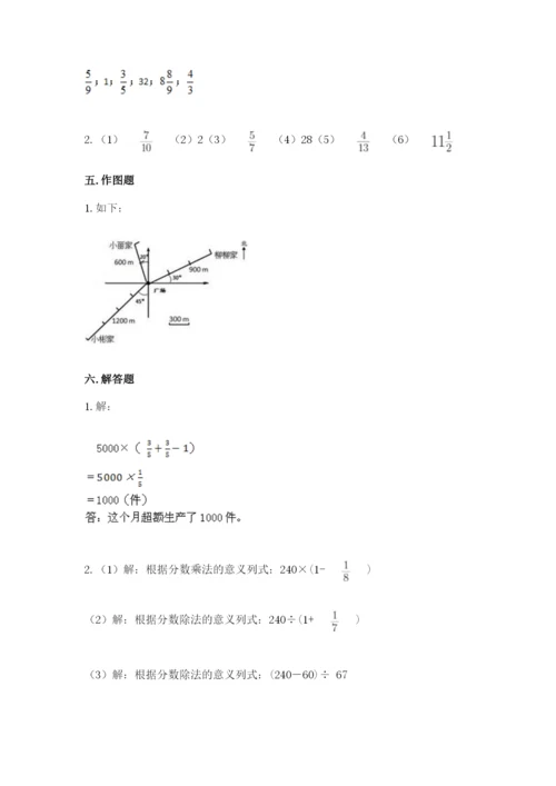 人教版六年级上册数学期中测试卷【满分必刷】.docx