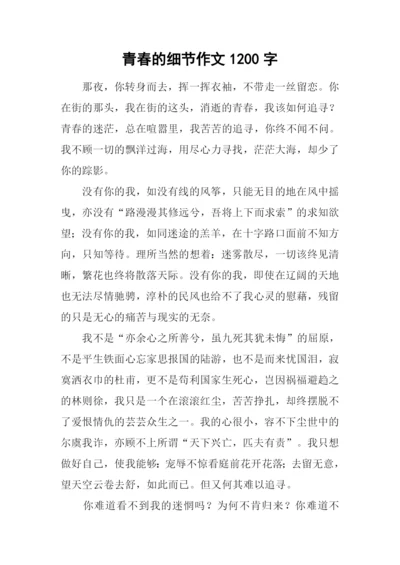 青春的细节作文1200字.docx