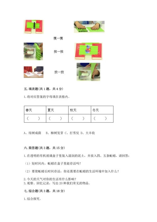 教科版二年级上册科学期末测试卷标准卷.docx