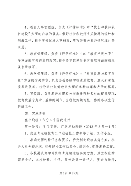 青龙镇总校迎接省政府教育督导评估实施方案[精选].docx