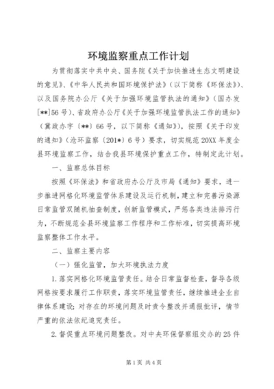 环境监察重点工作计划.docx