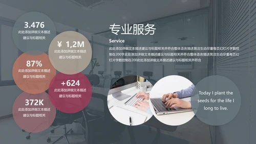 优雅欧美风企业宣传公司简介商务PPT模板