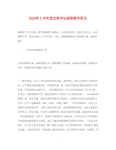 精编年上半年党支部书记述职报告范文.docx